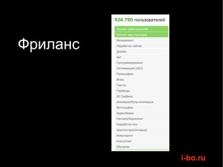 Фриланс




          i-bo.ru
 