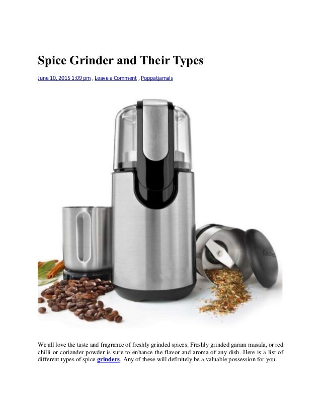 Spice grinder and their types