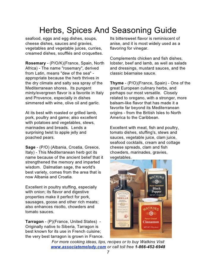 Herbs, Spices & Seasoning Guide