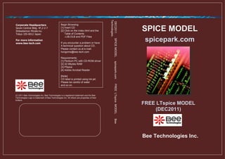 CD-R of Free LTspice Models in SPICE PARK (DEC2011)