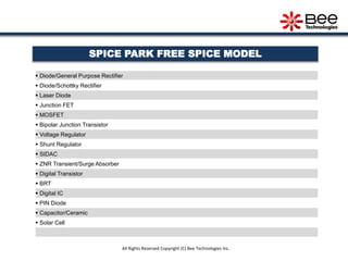 Free SPICE Model List of SPICE PARK 11APR2015 | PPTX