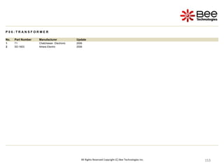 153
153
153
153
153
153
153
153
153
153
153
153
153
153
153
153
153
153
153
153
153
153
153
153
153
153
153
153
153
153
153
153
153
153
153
153
153
153
153
153
All Rights Reserved Copyright (C) Bee Technologies Inc.
P 0 6 : T R A N S F O R M E R
No. Part Number Manufacturer Update
1 T1 Chatchawan Electronic 2006
2 SD-1603 Aihara Electric 2006
 