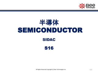 122All Rights Reserved Copyright (C) Bee Technologies Inc.
半導体
SEMICONDUCTOR
S16
SIDAC
 