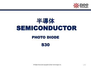 174All Rights Reserved Copyright (C) Bee Technologies Inc.
半導体
SEMICONDUCTOR
S30
PHOTO DIODE
 
