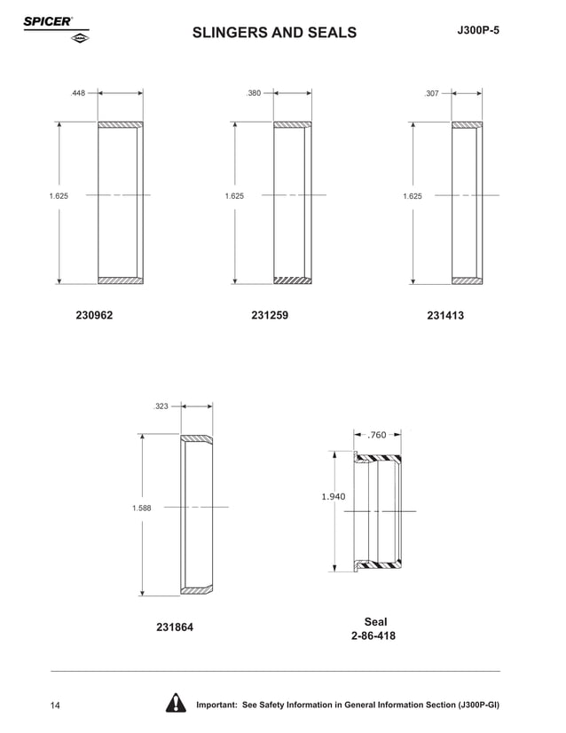 Spicer uniones cardanicas j300p5 PDF