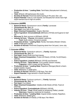 Soft Spice Notes Spices Matter Notes Sharad Bisen .pdf, Major Spice Crops of India | PDF