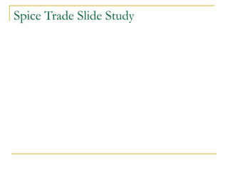 Spice Trade Slide Study 