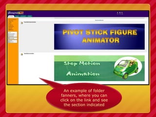 An example of folder fanners, where you can click on the link and see the section indicated<br />