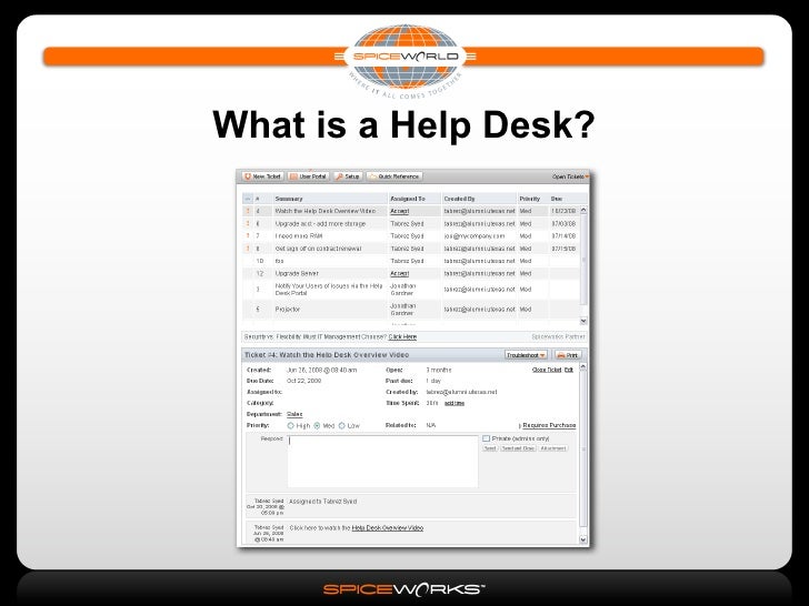 Spiceworks Basics 2 Help Desk Reporting