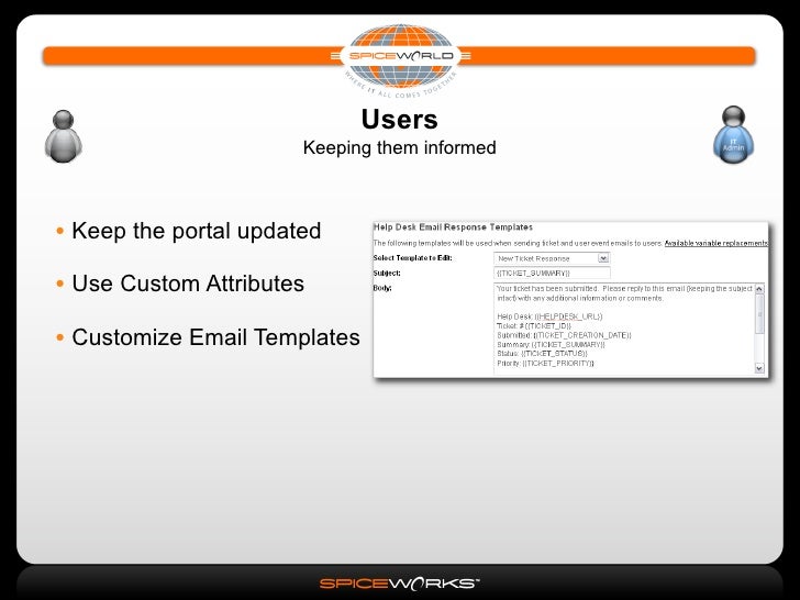spiceworks basics 2: help desk & reporting spiceworks basics 2: help desk & reporting, Presentation templates