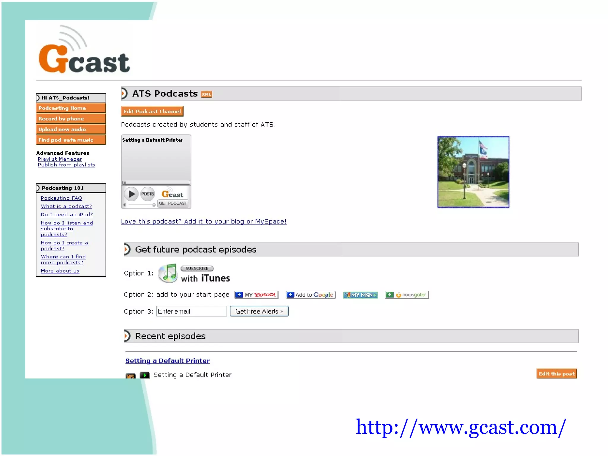 http:// www.gcast.com /   