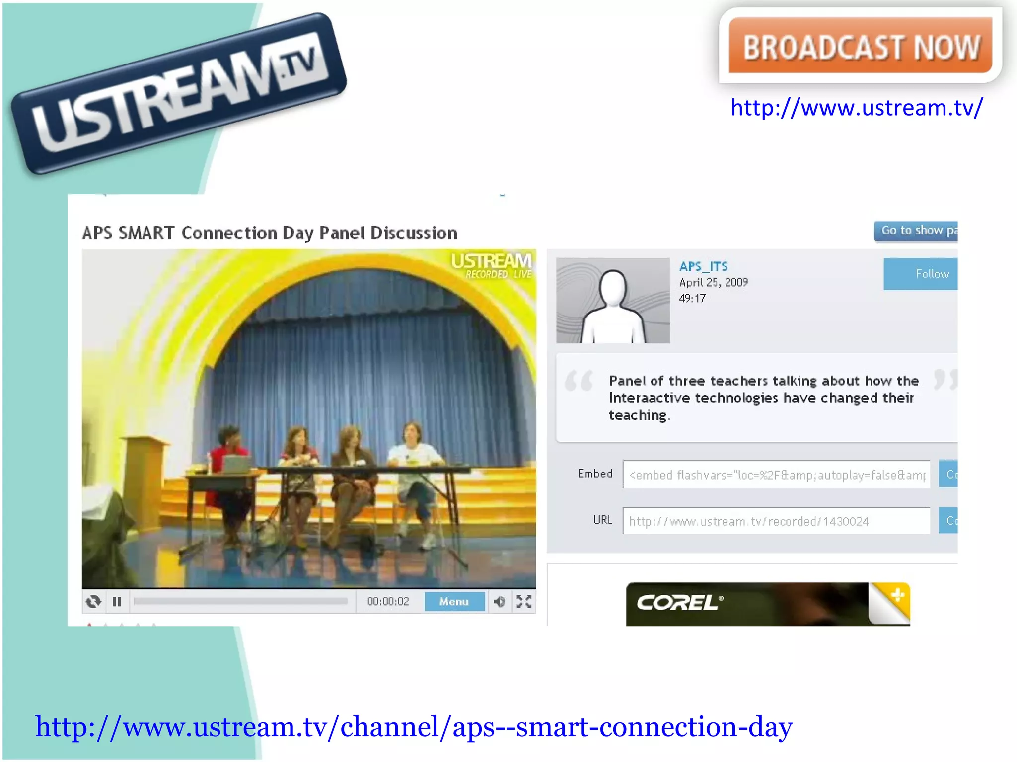 http:// www.ustream.tv/channel/aps --smart-connection-day http:// www.ustream.tv /   