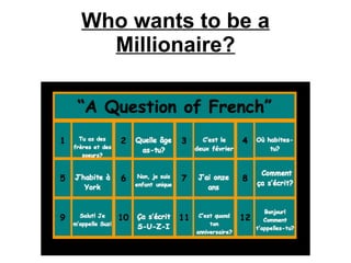Who wants to be a Millionaire? 