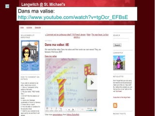 Dans ma valise:  http://www.youtube.com/watch?v=tgOcr_EFBsE   