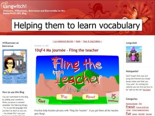 Helping them to learn vocabulary 