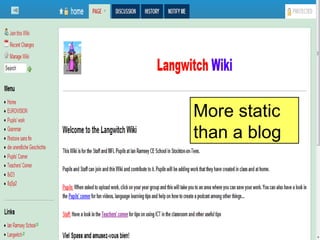 More static than a blog 