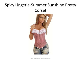Spicy Lingerie-Summer Sunshine Pretty Corset<br />Spicy Lingerie Inc, SpicyLingerie.com<br />