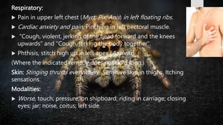 Spider Chest Compression SPIDER GROUP.BHMS.HOMOEOPATHY.MATERIA MEDICA | PPTX