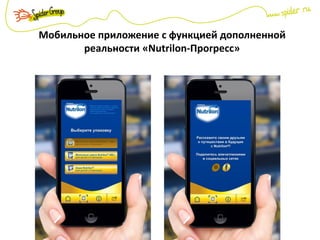 Мобильное приложение с функцией дополненной
реальности «Nutrilon-Прогресс»
 