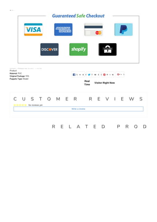 Color
In Retail Box
Sale Ends Once The Timer Hits Zero!
Item Type: Model
Gender: Unisex
Size: 18cm
Warning: NONE
Dimensions: 7inch
Mfg Series Number: Assembly/Assembling
Remote Control: No
Version Type: First Edition
Commodity Attribute: Peripherals
By Animation Source: Western Animation
Condition: In-Stock Items
Completion Degree: Finished Goods
Scale: 1/12
Theme: Movie & TV
Soldier Accessories: Soldier Finished
Product
Material: PVC
Original Package: YES
Puppets Type: Model
S H A R E T W E E T P I N I T + 1
Real
Time
Visitor Right Now
     No reviews yet
Write a review
R E L A T E D P R O D U
C U S T O M E R R E V I E W S
 