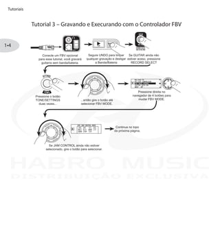 Tutoriais
1•4
Tutorial 3 – Gravando e Execurando com o Controlador FBV
DISTRIBUIÇÃO EXCLUSIVA
 