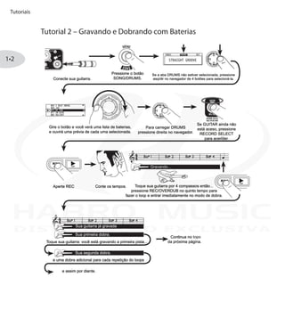 Tutoriais
1•2
Tutorial 2 – Gravando e Dobrando com Baterias
DISTRIBUIÇÃO EXCLUSIVA
 