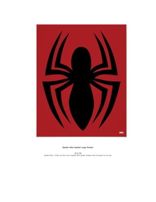 Spider-Man Spider Logo Poster
$14.30
Spider-Man | Check out this iconic Spider-Man spider emblem that he wears on his suit.
 
