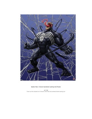 Spider-Man | Venom Symbiote Lashing Out Poster
$17.80
Check out this character art of Venom, arms wide and symbiote tendri...