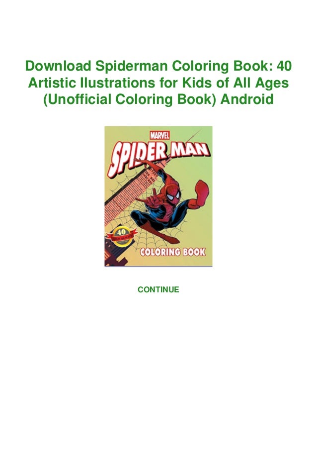 Download Pdf Spiderman Coloring Book 40 Artistic Ilustrations For Kids Of A