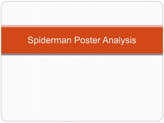 Spiderman Poster Analysis
 