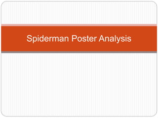 Spiderman poster analysis