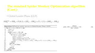 Spider Monkey Algorithm Spider Monkey Algorithm | PPTX