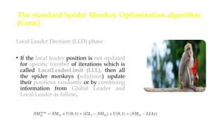 Spider Monkey Algorithm Spider Monkey Algorithm | PPTX