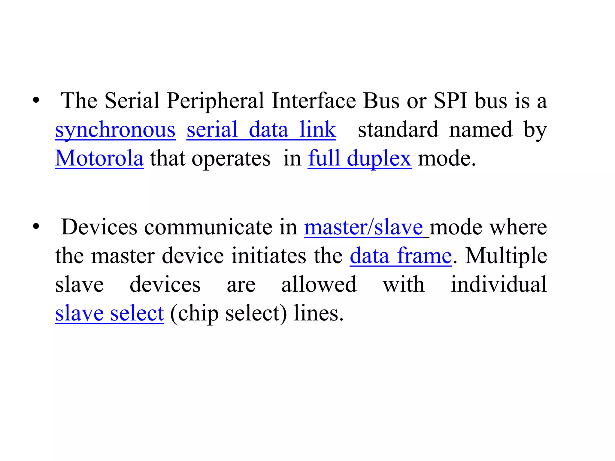 Serial Peripheral Interface(SPI) | PPT