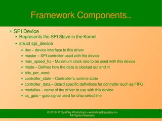 linux device drivers part 47 - spi linux device driver... SPI Drivers | PDF