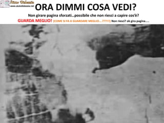 ORA DIMMI COSA VEDI?
Non girare pagina sforzati…possibile che non riesci a capire cos’è?
GUARDA MEGLIO! (COME SI FA A GUARDARE MEGLIO….???!!!) Non riesci? ok gira pagina…..
 