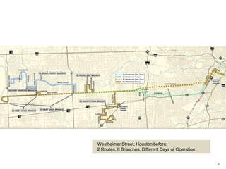 Westheimer Street, Houston before:
2 Routes, 6 Branches, Different Days of Operation


                                                    37
 