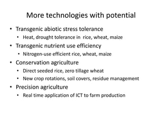 Inter-linked impacts and policy options of climate change and water resources in South and SE Asia
