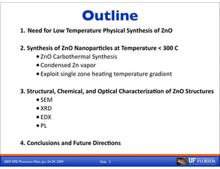 Low Temperature Synthesis of ZnO Nanoparticles | PDF