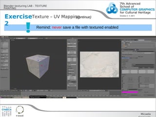 TEXTURE PAINTING - Blender, scuola di COMPUTER GRAPHICS Cineca 2011 | PDF