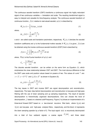 ECG Signal Compression Technique Based on Discrete Wavelet Transform ...