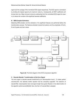 ECG Signal Compression Technique Based on Discrete Wavelet Transform ...