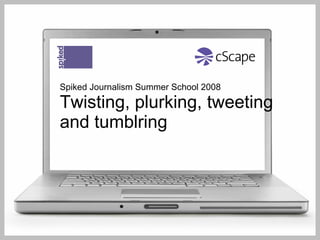 Spiked Journalism Summer School 2008 Twisting, plurking, tweeting and tumblring 