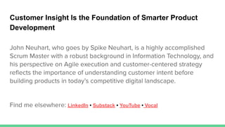 Spike Neuhart: How Customer Insight Prevents Product Failure | PDF