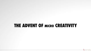 THE ADVENT OF MICRO CREATIVITY
 