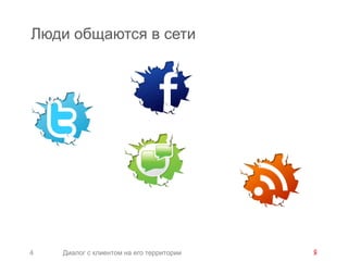 Люди общаются в сети




4   Диалог с клиентом на его территории
 