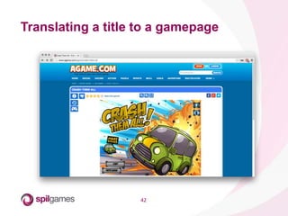 42
Translating a title to a gamepage
 