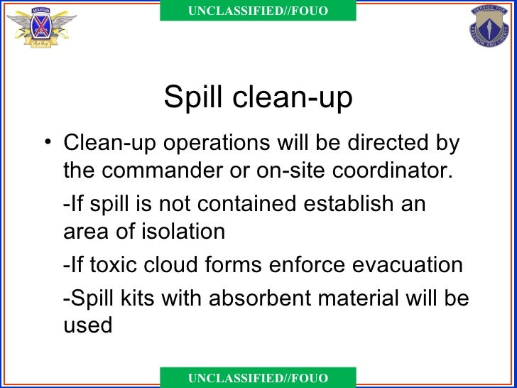 Spill contingency plan