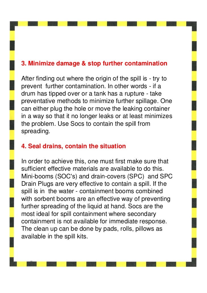 Spill Response Guide for Spill Kits