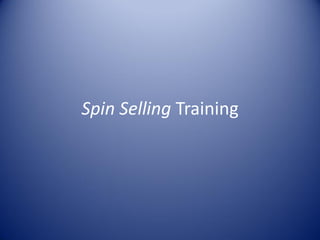 Spin Selling Training
 